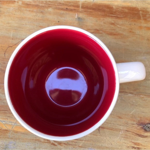 Rae Dunn American Flag Fourth of July Large 16oz Coffee Mug Tea Cup Red Interior - Picture 5 of 8